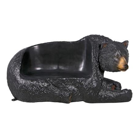 Design Toscano Brawny Black Bear Bench Sculpture NE160017